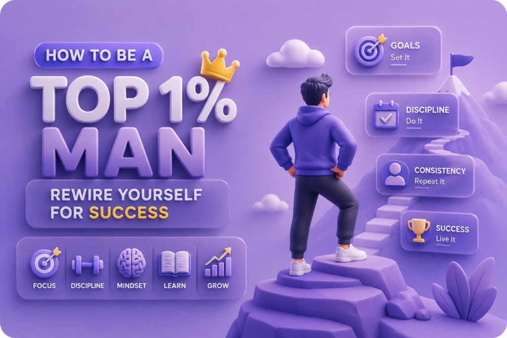 top 1% men visual representation reference image . for a post
